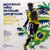 2014 - Sada oběžných mincí ČR  - MS ve fotbale Brazílie