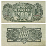 100 korun 1944 - neperforovaná -