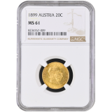 20 Korun 1899 NGC MS 61