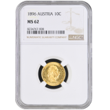 10 Korun 1896 NGC MS 62