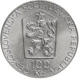 Pamětní stříbrná mince 100 Kčs Padesáté výročí událostí 17. listopadu 1939 - 1989