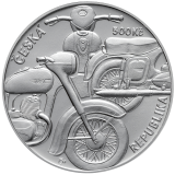 Stříbrná mince 500 Kč 2022 Motocykl Jawa 250 běžná kvalita