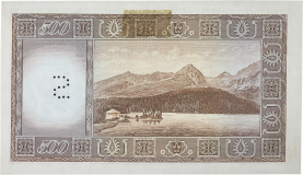 500 korun 1946 - perforovaná - S -