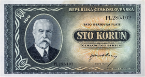 100 korun bez data (1945) - neperforovaná -