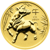 Zlatá investiční mince Year of the Ox 2021