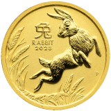 Zlatá investiční mince Year of the Rabbit 2023