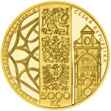 Pamětní zlatá mince 5000 Kč 2024 Město Olomouc proof