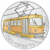 Pamětní stříbrná mince 500 Kč - Tramvaj ČKD Tatra T3 2024 běžná kvalita